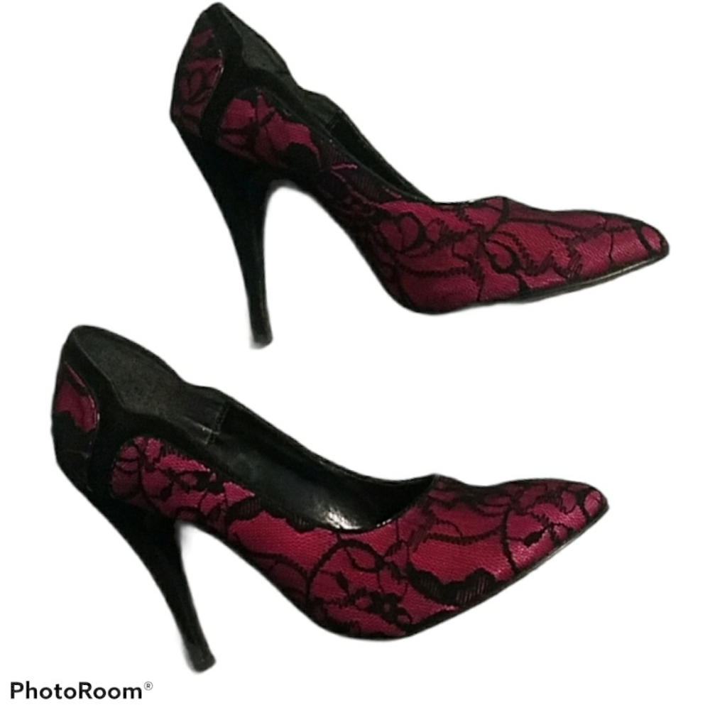 Charlotte Russe sexy pink lace heels